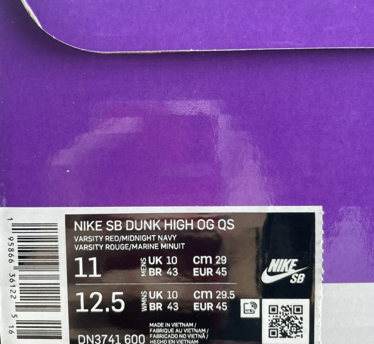 Supreme Nike Sb Dunk High Red Navy