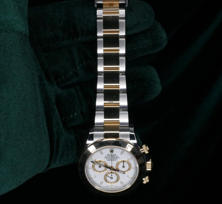 Rolex Daytona 2025 New Unworn Rolex Daytona Two-tone 40mm White Dial Yellow Gold Steel 126503