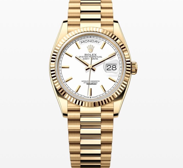 Rolex Day-date 36 White Stick Dial Unworn
