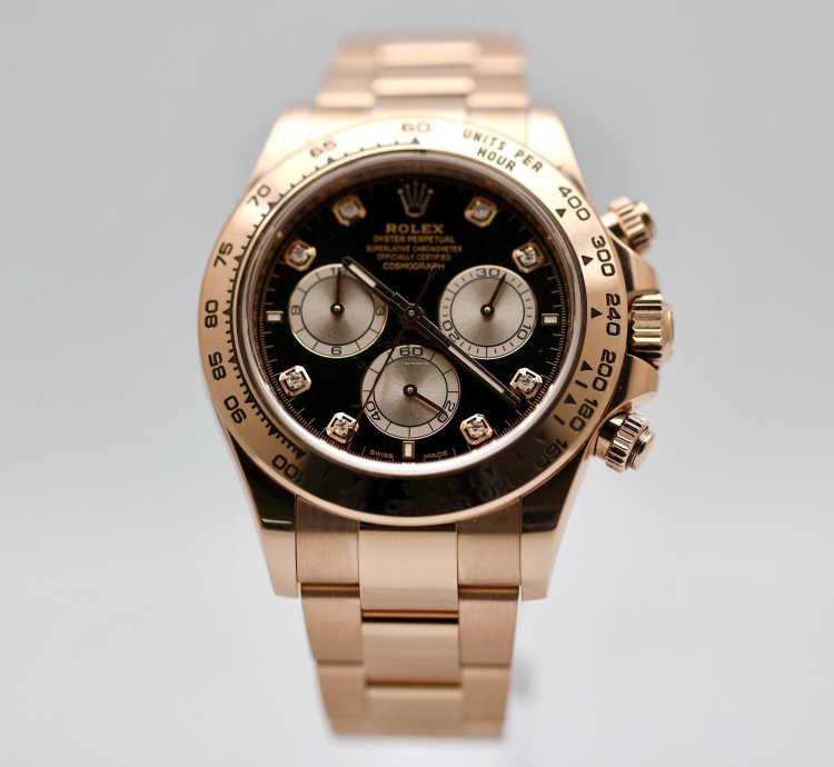 Rolex Daytona 2025 Rose Gold Daytona Black Diamond Dial Unworn 126505