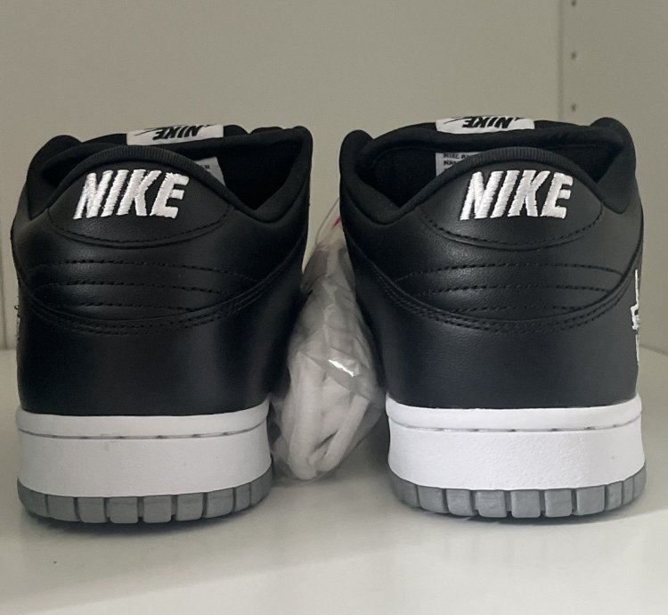 Supreme Nike Sb Dunk Low Jewel Swoosh Silver