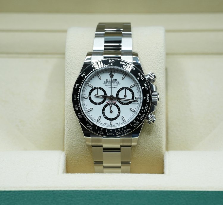 Rolex Daytona 2025 Steel Daytona White Dial Panda New Release Unworn Box Papers 126500ln
