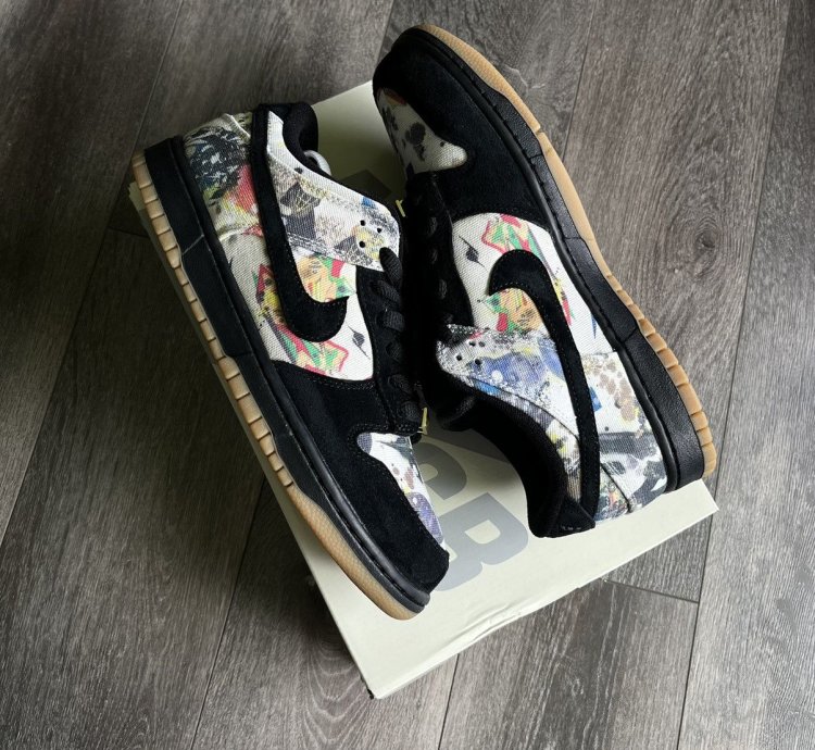 Supreme Nike Sb Dunk Low Og Rammellzee Shoes 9 5 Fd8778-001