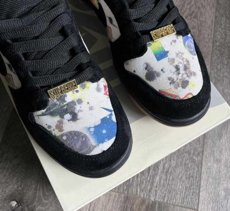 Supreme Nike Sb Dunk Low Og Rammellzee Shoes 9 5 Fd8778-001