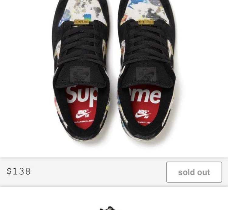 Supreme Nike Sb Dunk Low Rammellzee