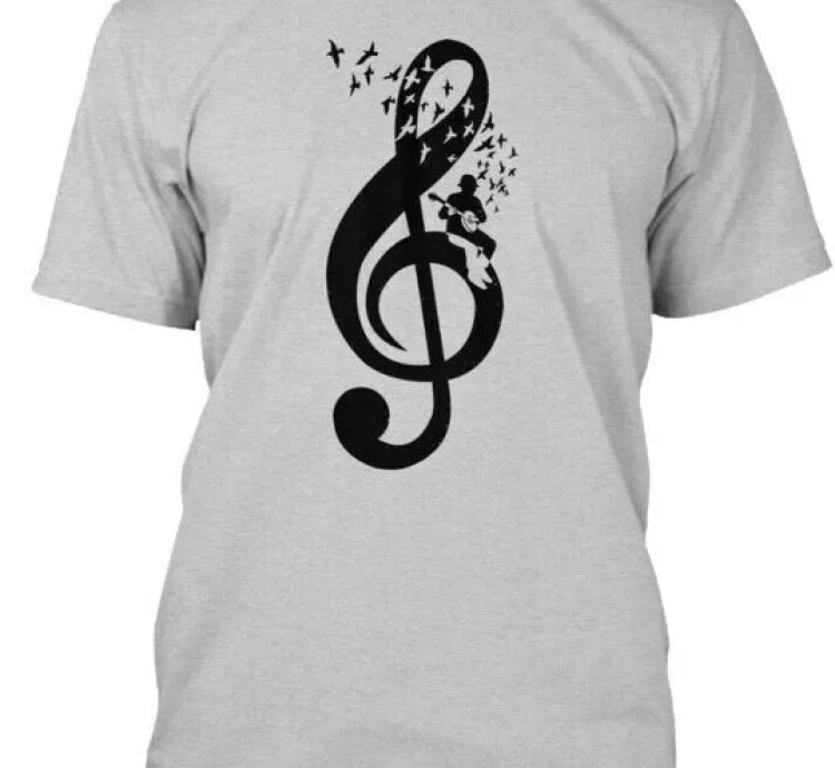 Premium Treble Clef Banjo T-shirt Made In The Usa Size S To 5xl