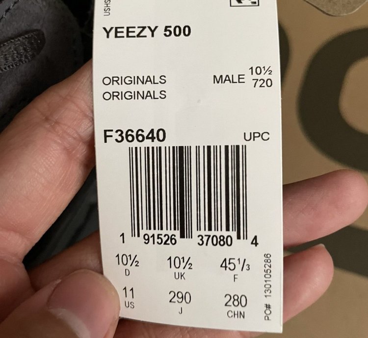 Adidas Yeezy 500 Utility Black 2023 Sz 11