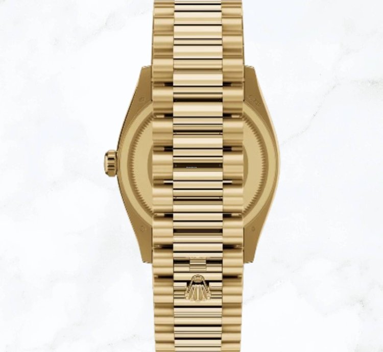 Rolex Day-date 36 Yellow Gold Dark Grey Diamond Dial 128238 new Unworn