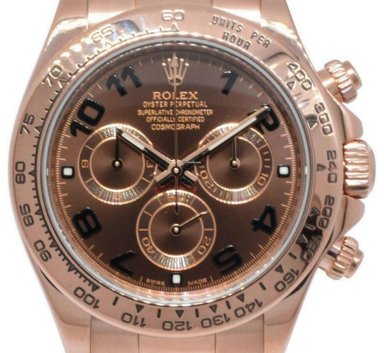 Rolex Daytona 40 Everose Gold Cosmograph Chocolate And Black Index Dial 116505