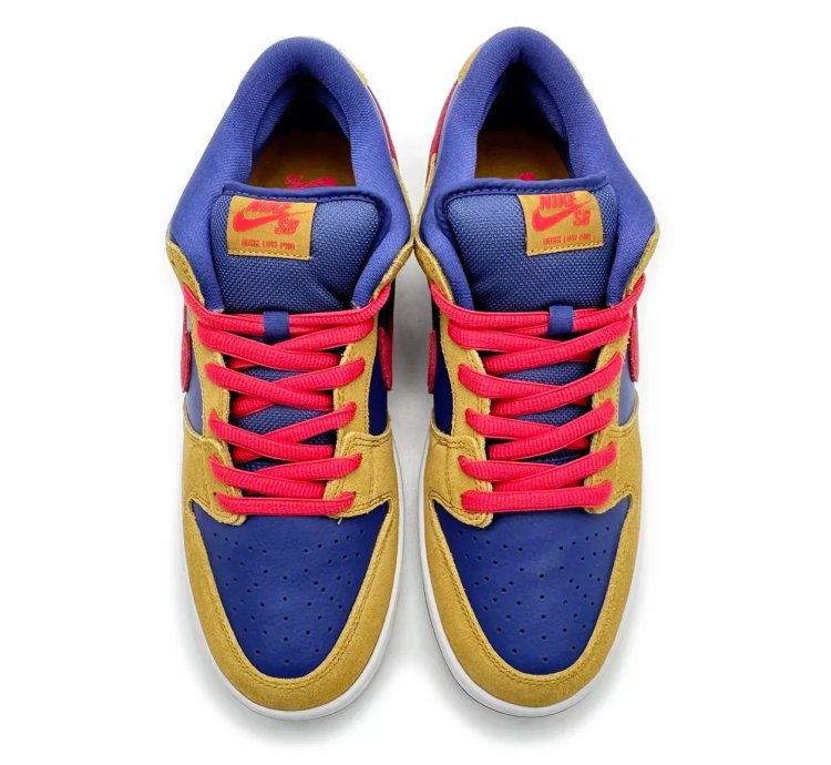 Nike Sb Dunk Low Pro Wheat Purple Reverse Papa Bear Red