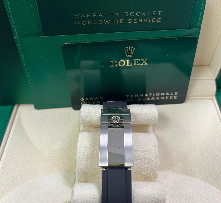 Rolex Daytona 40 White Gold Steel Grey Index Dial Black Sub-dials Oysterflex 116519ln