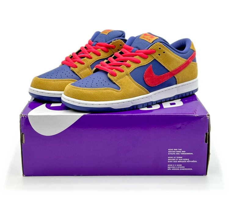 Nike Sb Dunk Low Pro Wheat Purple Reverse Papa Bear Red