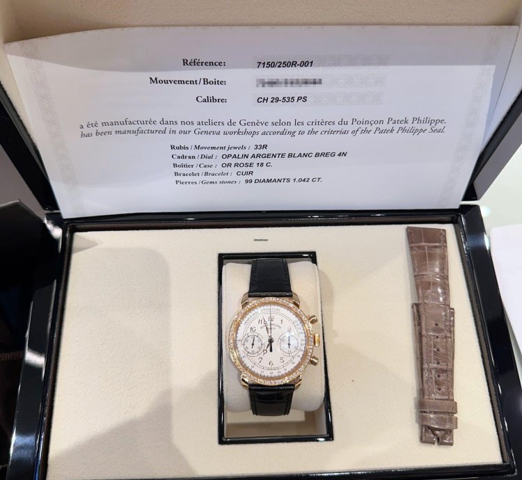 Patek Philippe Chronograph 7150 250r-001 Rose Gold Silver Dial 2022