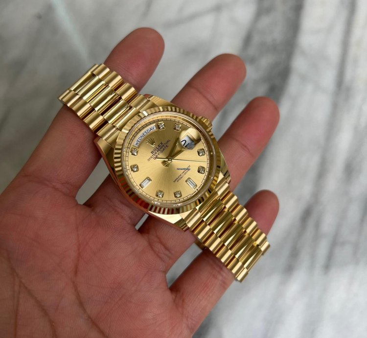 Rolex Day-date 36 Yellow Gold President Champagne Diamonds Bnib 2024