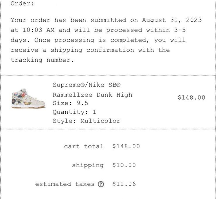Supreme Nike Sb Rammellzee Dunk High
