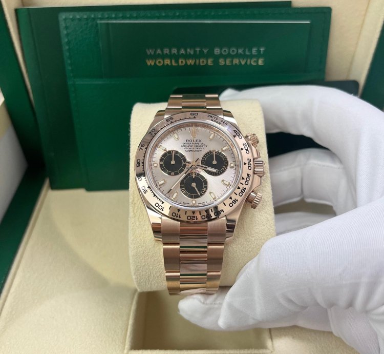 Rolex Daytona 40mm 18k Rose Gold Pink Index Cosmograph Dial Black Sub-dials 116505