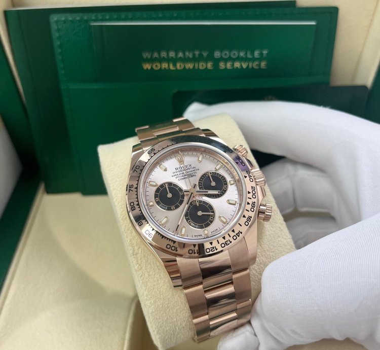 Rolex Daytona 40mm 18k Rose Gold Pink Index Cosmograph Dial Black Sub-dials 116505