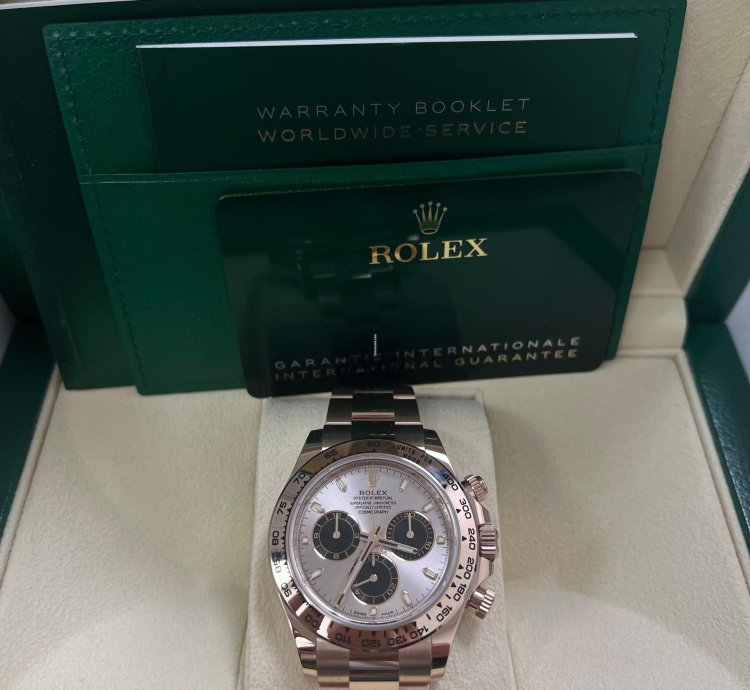 Rolex Daytona 40mm 18k Rose Gold Pink Index Cosmograph Dial Black Sub-dials 116505