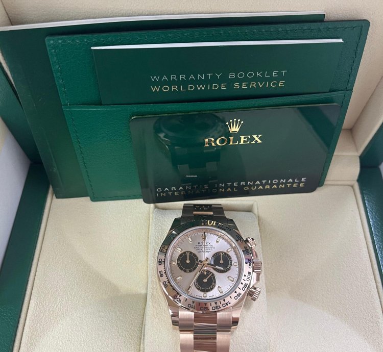 Rolex Daytona 40mm 18k Rose Gold Pink Index Cosmograph Dial Black Sub-dials 116505