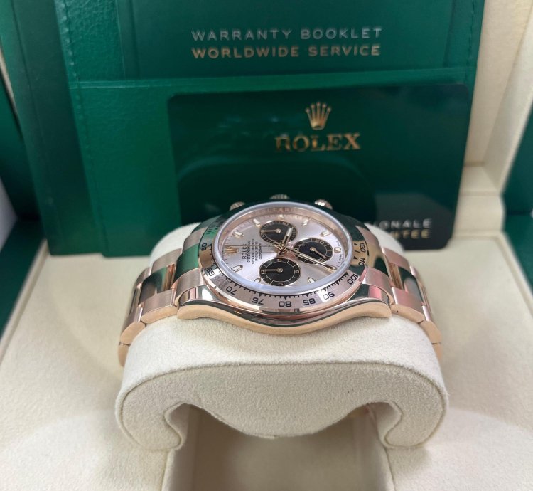 Rolex Daytona 40mm 18k Rose Gold Pink Index Cosmograph Dial Black Sub-dials 116505