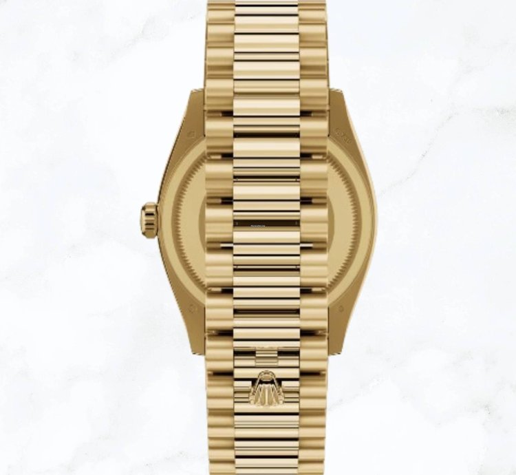Rolex Day-date 36 Yellow Gold Turquoise Diamond Dial 128238 new Unworn