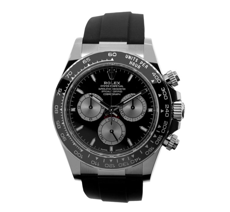 Rolex Daytona 40mm 18k White Gold Black Dial Black Bezel 126519ln