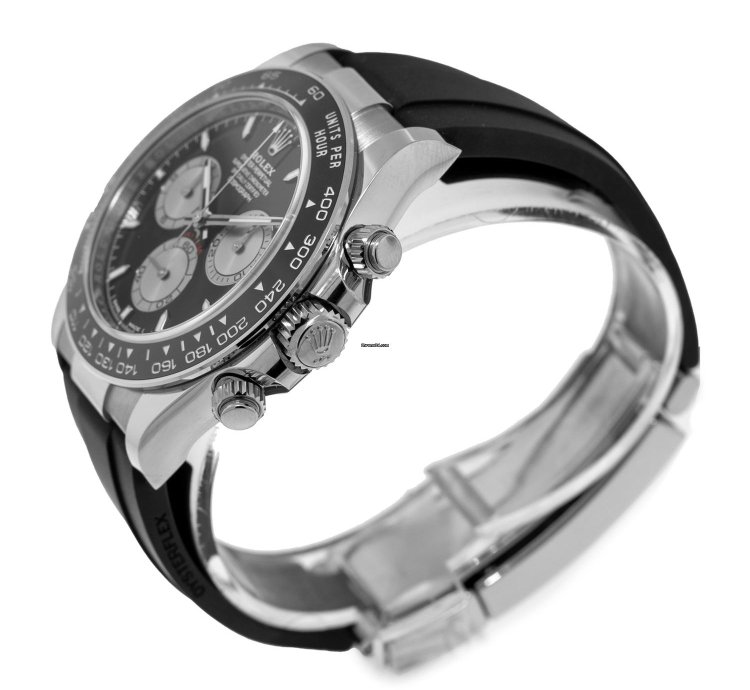 Rolex Daytona 40mm 18k White Gold Black Dial Black Bezel 126519ln