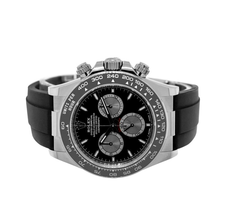 Rolex Daytona 40mm 18k White Gold Black Dial Black Bezel 126519ln