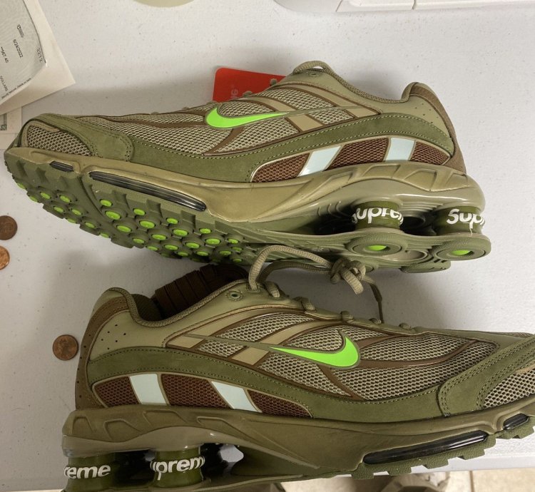 Supreme Nike Shox 2 Olive