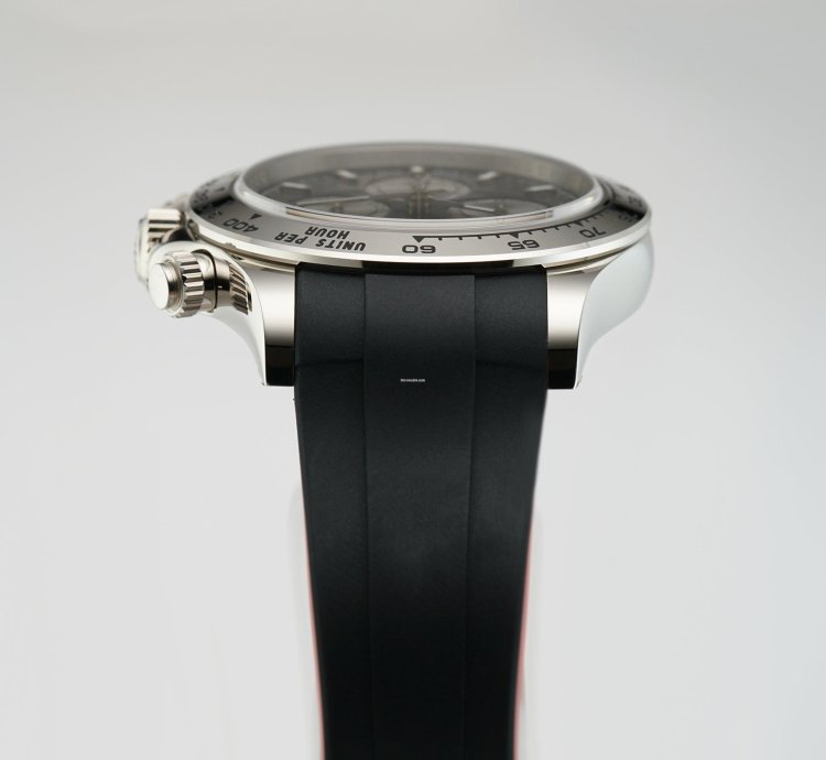 Rolex Daytona 40mm 18k White Gold Black Dial Caliber 4131 With Rubberb