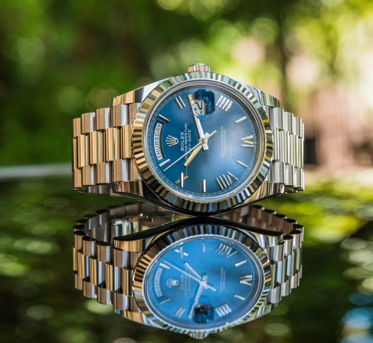 Rolex Day-date 40 june 2023 White Gold - Blue Dial