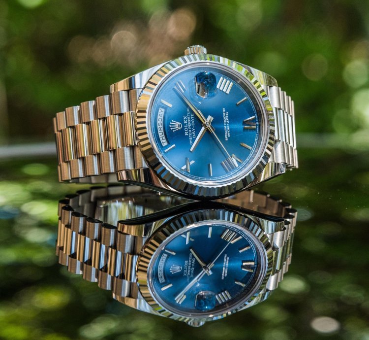 Rolex Day-date 40 june 2023 White Gold - Blue Dial
