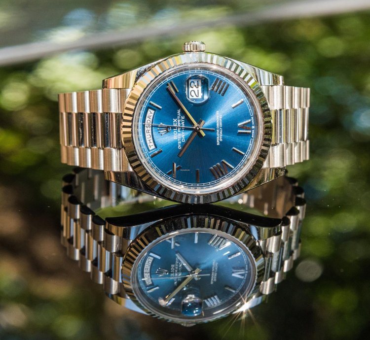 Rolex Day-date 40 june 2023 White Gold - Blue Dial