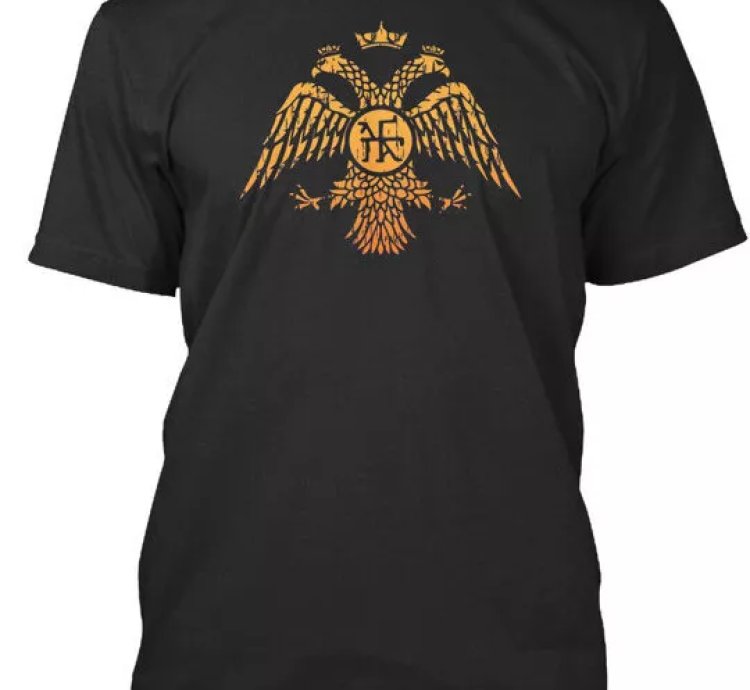 Byzantine Eagle Symbol Flag Premium T-shirt Made In The Usa Size S To 5xl