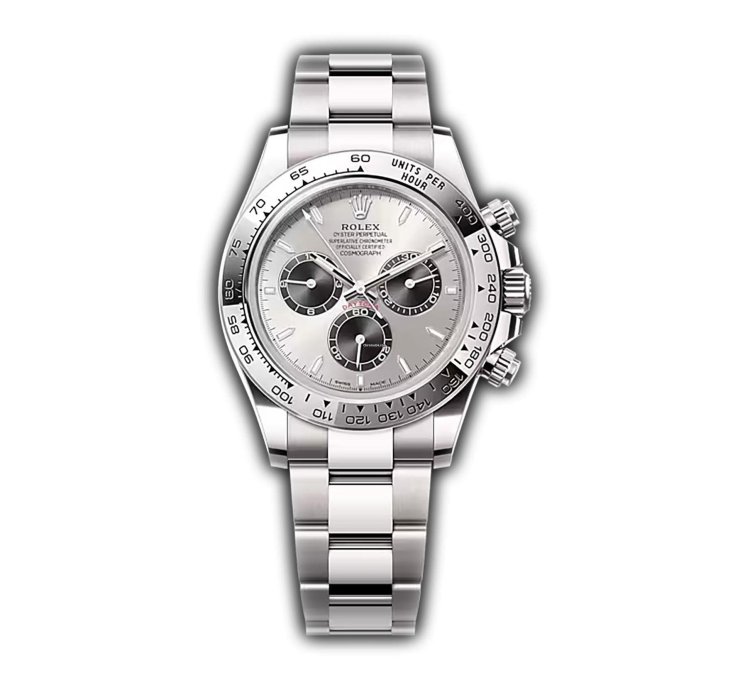 Rolex Daytona 40mm 18k White Gold Silver Dial Oyster Bracelet Calibre 4131