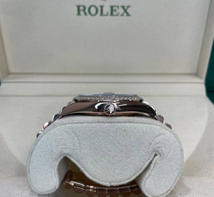 Rolex Day-date 40 rose Gold Eisenkiesel Rbr Diamond Bezel