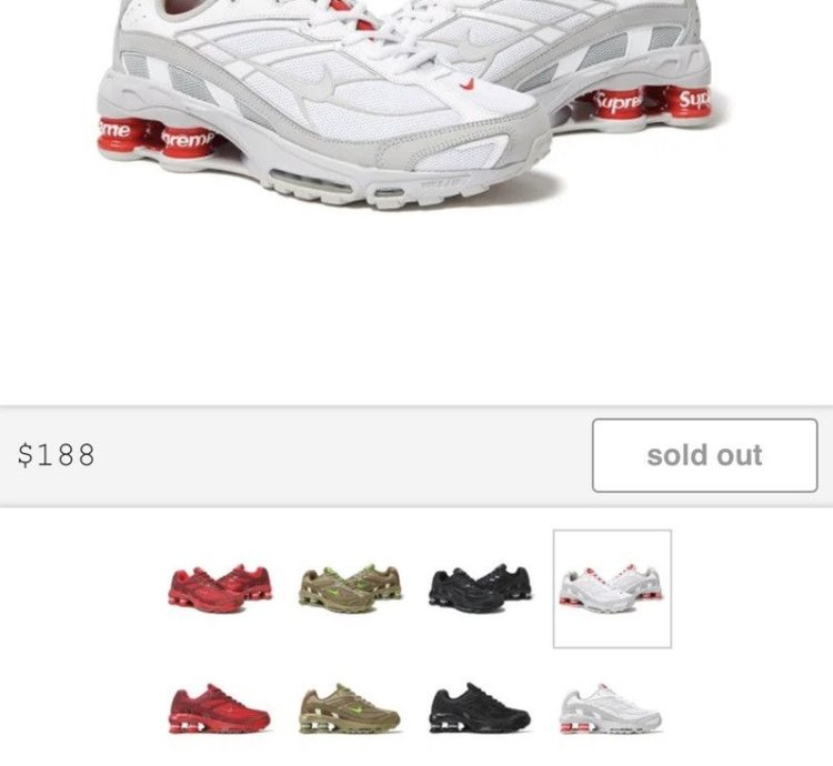 Supreme Nike Shox Ride 2 - White - Us 12