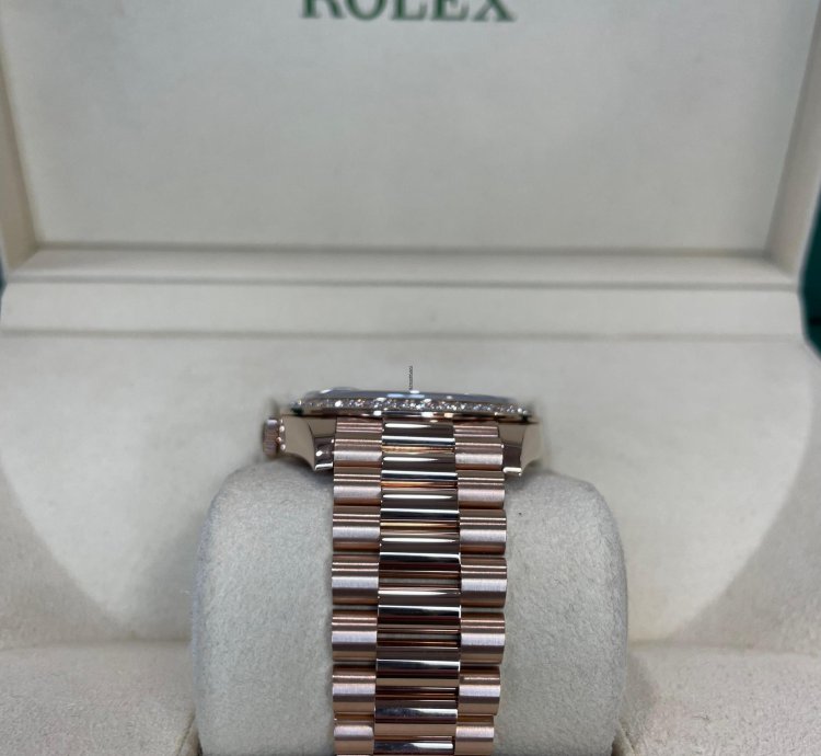 Rolex Day-date 40 rose Gold Eisenkiesel Rbr Diamond Bezel