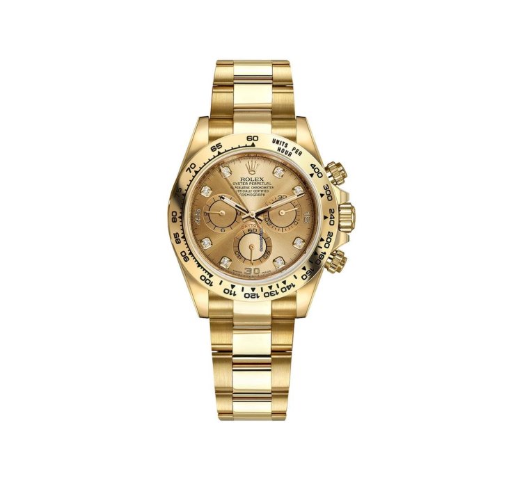 Rolex Daytona 40mm 18k Yellow Gold Champagne Dial Oyster 116508 2023