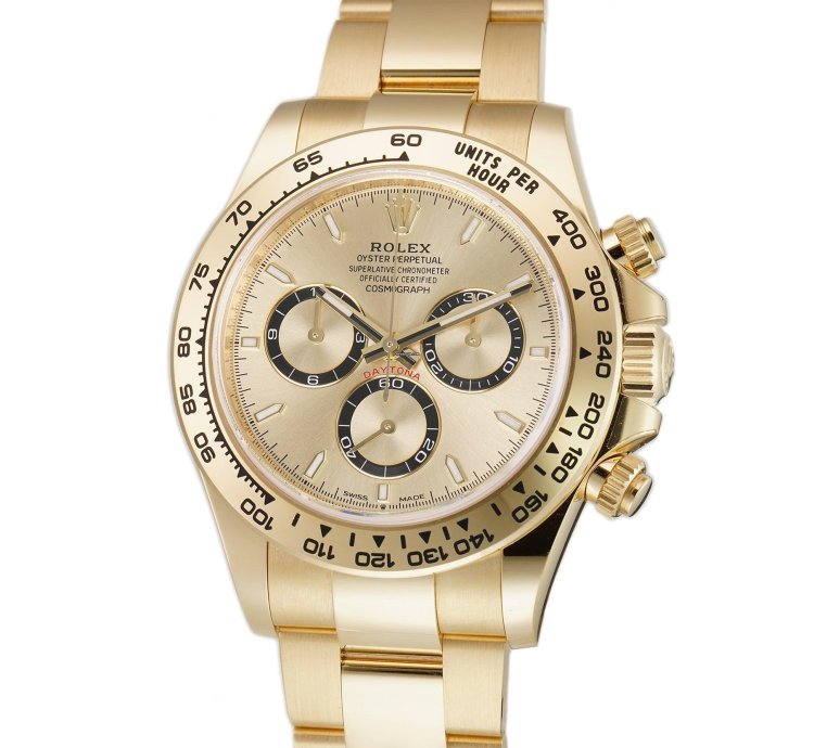 Rolex Daytona 40mm 18k Yellow Gold Golden Champagne Dial Cal 4131