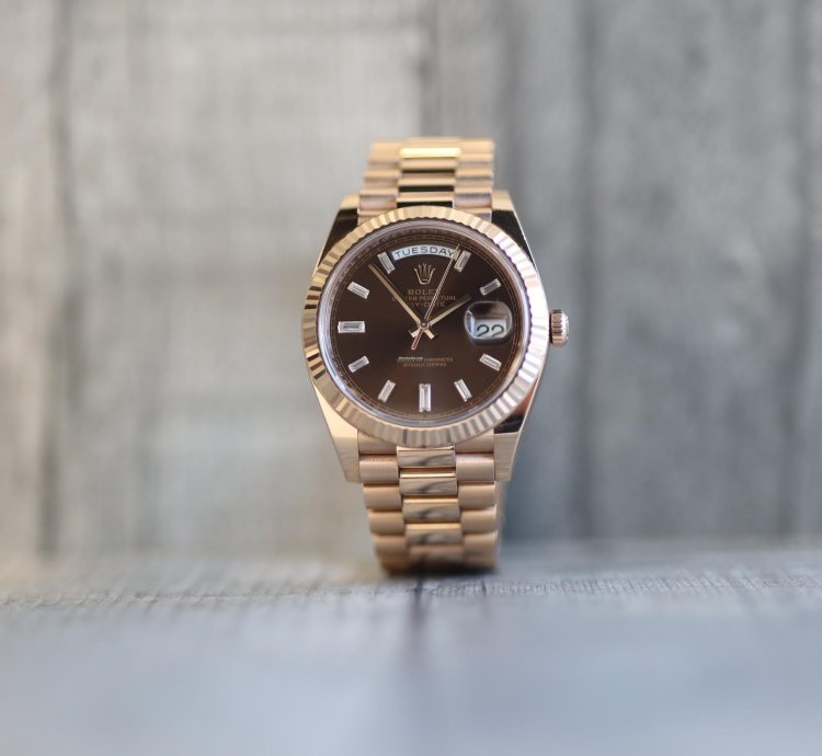 Rolex Day-date 40 2021 Day-date 40 Chocolate Baguette Dial 228235