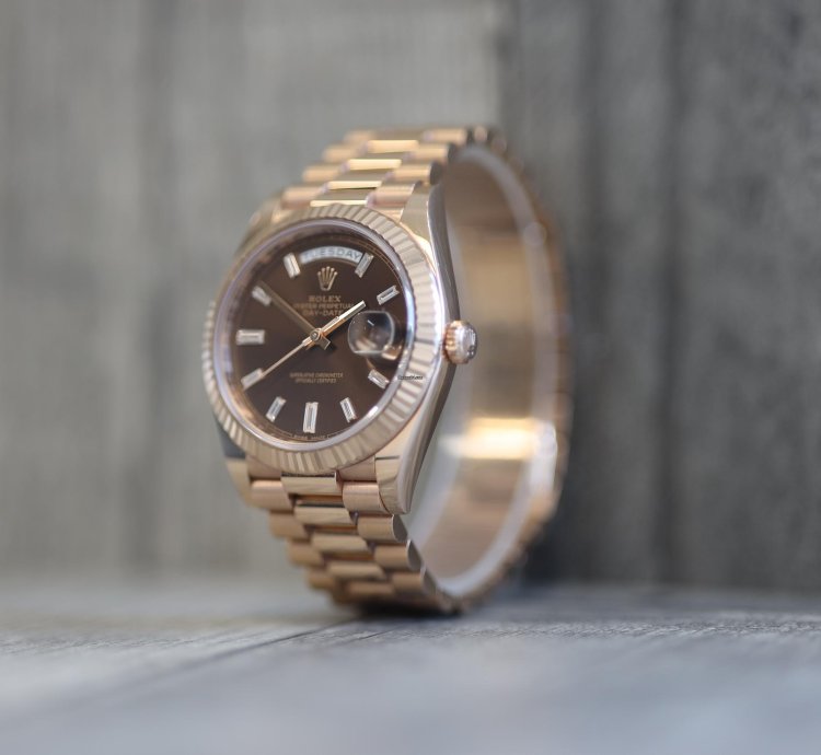 Rolex Day-date 40 2021 Day-date 40 Chocolate Baguette Dial 228235