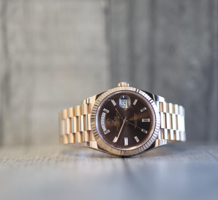 Rolex Day-date 40 2021 Day-date 40 Chocolate Baguette Dial 228235