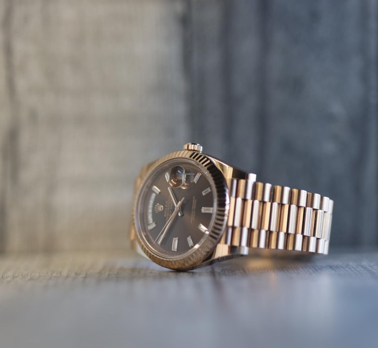 Rolex Day-date 40 2021 Day-date 40 Chocolate Baguette Dial 228235