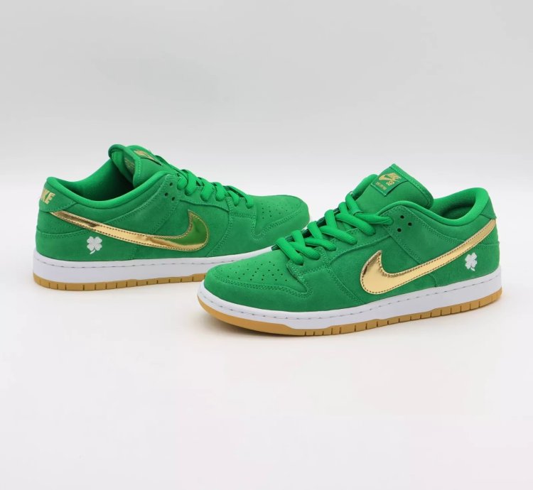 Nike Sb Dunk Low Pro St Patricks Day Shamrock Lucky Green Bq6817-303