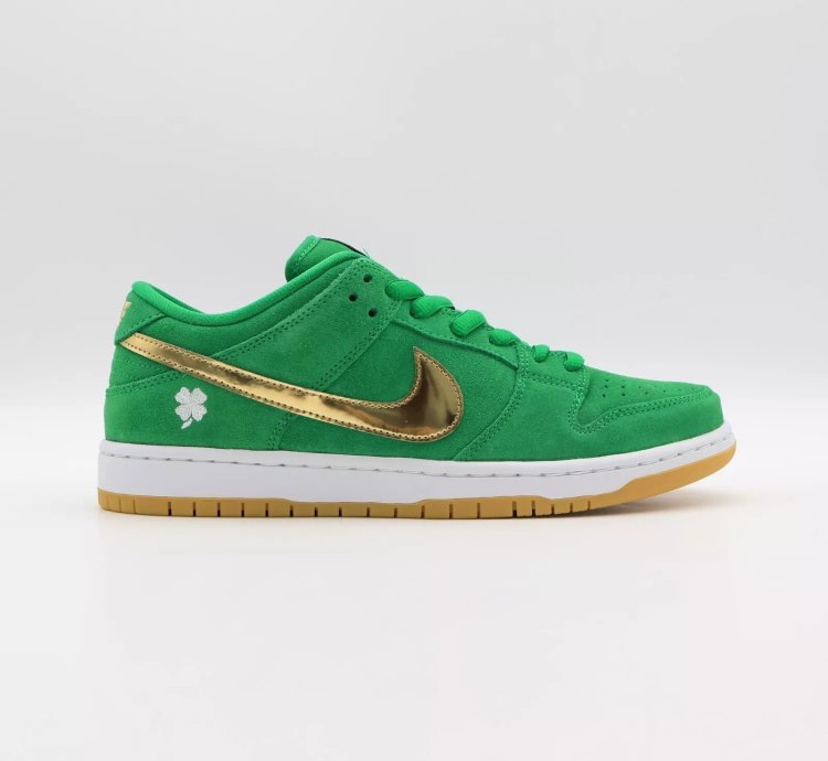 Nike Sb Dunk Low Pro St Patricks Day Shamrock Lucky Green Bq6817-303