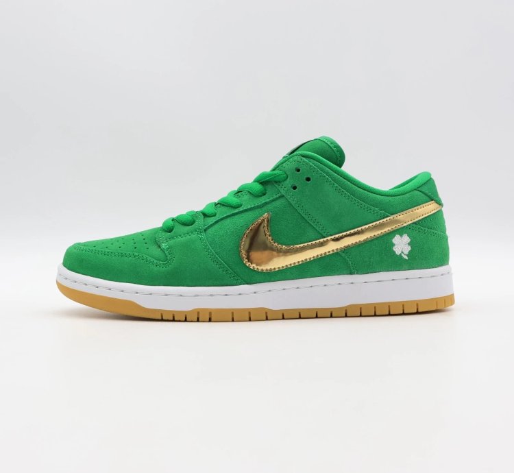 Nike Sb Dunk Low Pro St Patricks Day Shamrock Lucky Green Bq6817-303