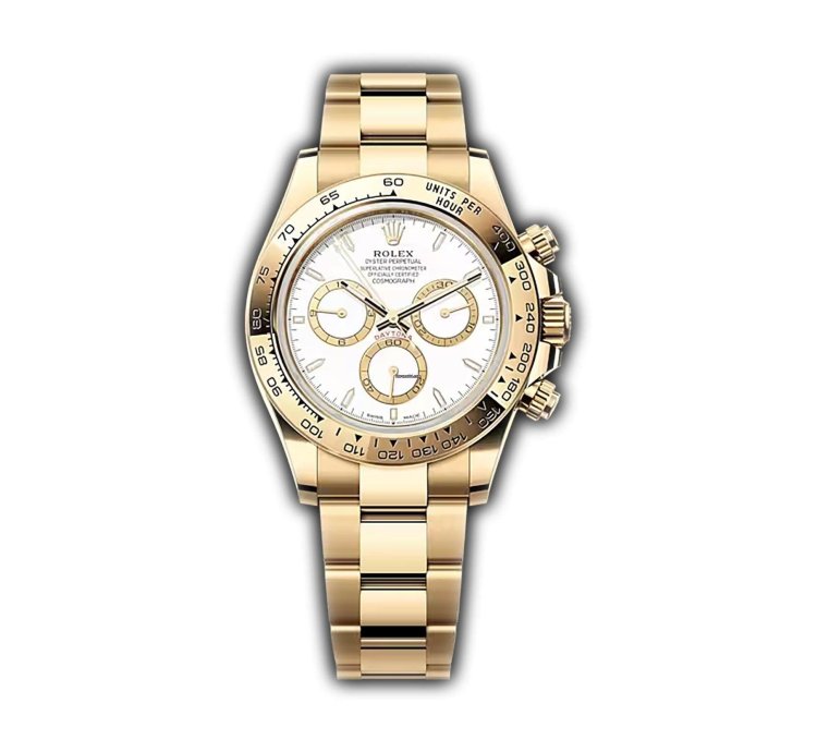 Rolex Daytona 40mm 18k Yellow Gold White Dial On Bracelet New Caliber 4131