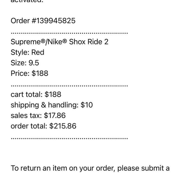 Supreme Nike Shox Ride 2 Sp 2022
