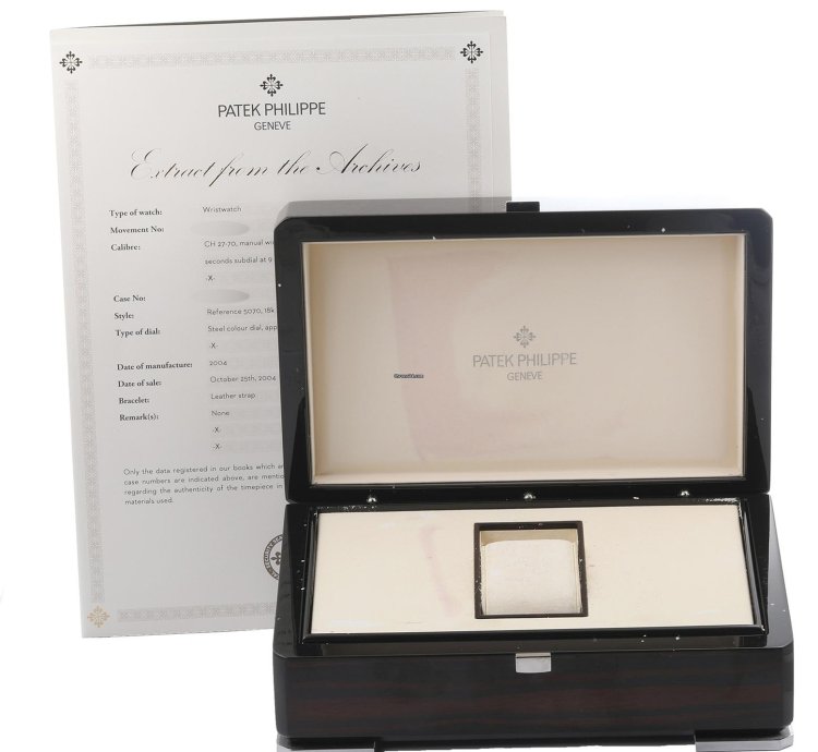 Patek Philippe Chronograph Complications Chronograph Rose Gold Mens Watch 5070r Box Papers